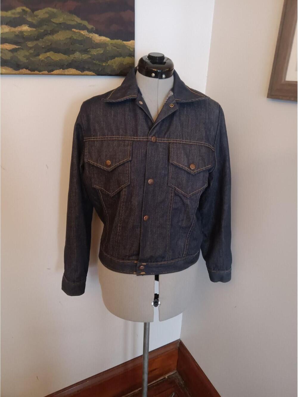 1960s Montgomery Ward Flannel Lined Jean Jacket Size 20 Excellent Condition